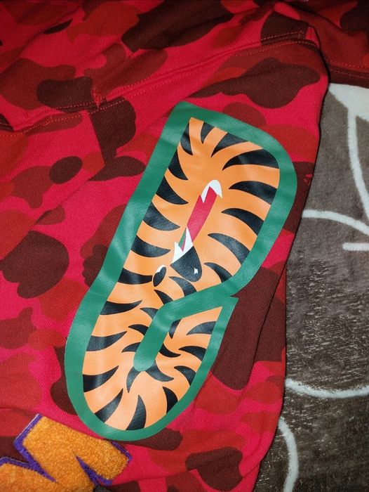 BAPE Zip Up Red Color Camo Shark