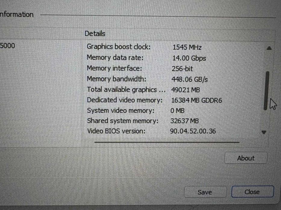 Laptop/Workstation SH Dell Precision 7740 i7-9850H RTX 5000 16 gb 64 GB RAM SSD 512gb