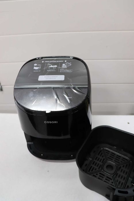 Малък фритюрник Cosori Lite 2.1 Qt, макс. 400°F, 4 в 1, 97% по-малко олио, сив | Идеален за общежития, апартаменти, кемпери, тих,