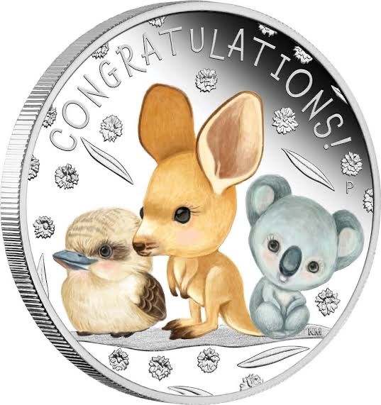 Moneda Argint New Born Baby cadoul perfecf pentru botez