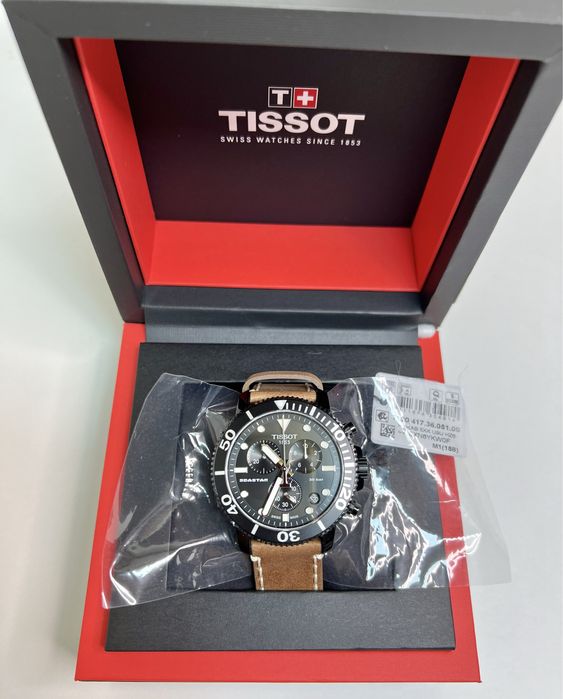 Оригинальные Tissot Seastar 1000 новые часы с хронографом Швейцария