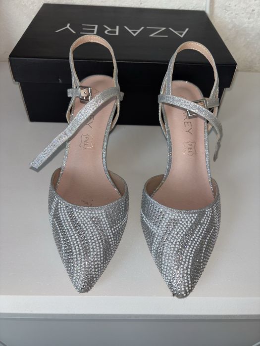 Pantofi stiletto silver