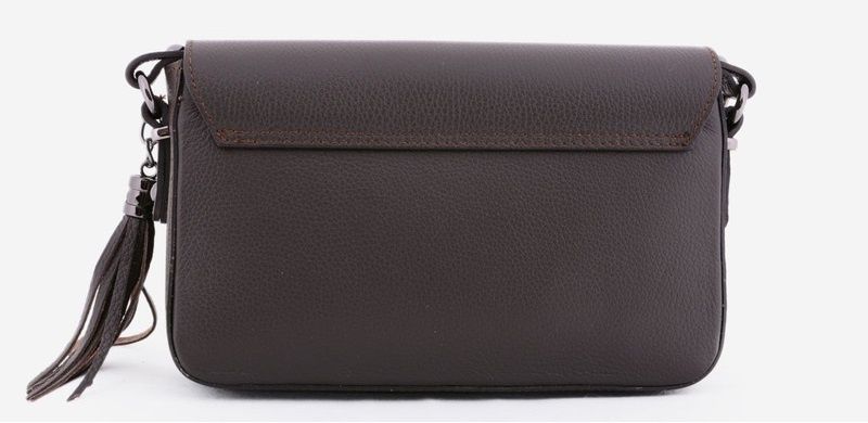 Poșetă cafenie din piele naturală