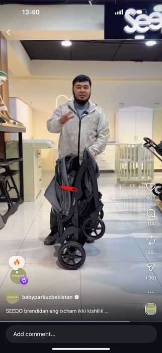 Egizak yoki ketma ket tug’ilgan bolasi borlar uchun ideal kolyaska