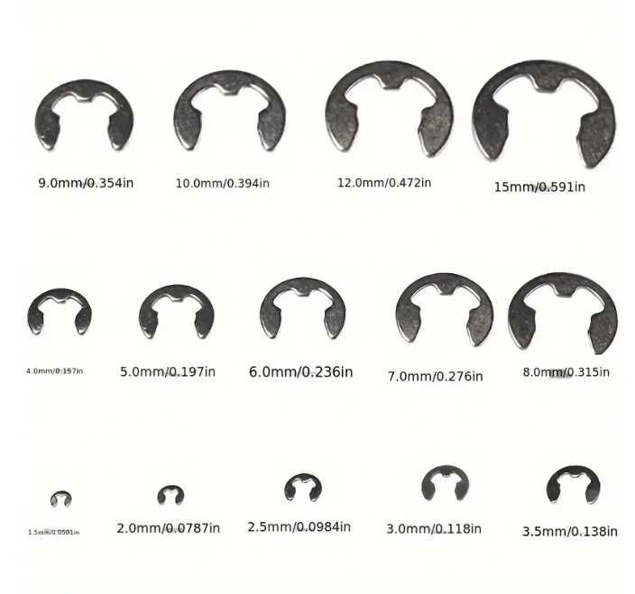 Набор стопорных колец E-Clip 215 шт.