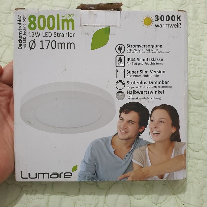 Lumare lampa LED 12  w, plată rotunda