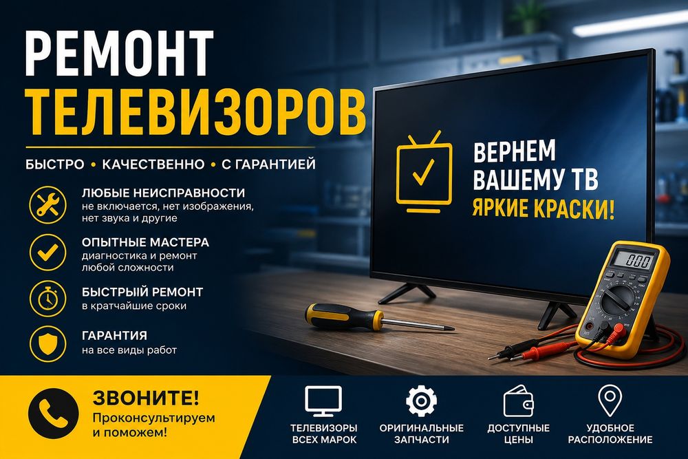 Качественный ремонт телевизоров