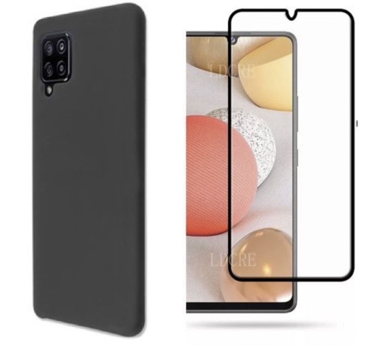 Husa Type Air Clara/Neagra + Folie Sticla Samsung A22/A23/A25/A24/A26