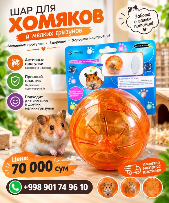 Шар для хомячков и мелких грызунов
