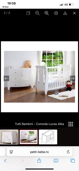 Comoda infasat / depozitare pentru bebe