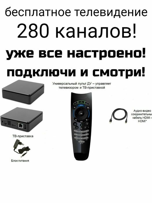 Приставка iptv с каналами