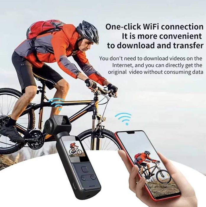 Джобна 4K Ultra HD Action камера 1.33Inch LCD Screen 270* Wifi с 64Gb SD card