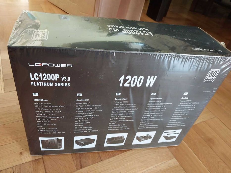 LC Power LC1200P V3.0 - 1200W 80+Platinium - НОВО Захранване