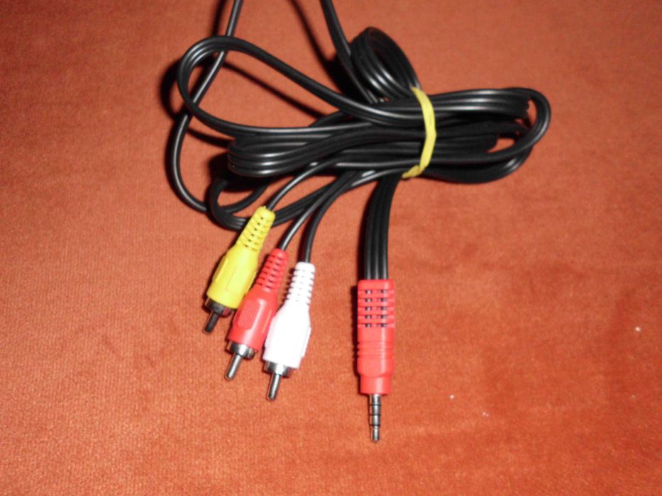 Cablu audio stereo RCA+ video RCA (tata)  la  jack 3,5