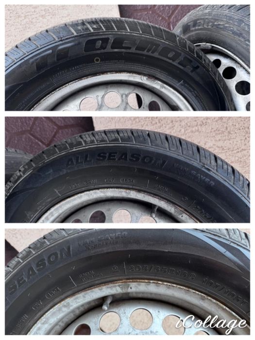 Jante VW T5/T6 205/65R16C cu Anvelope dot 2025/2024