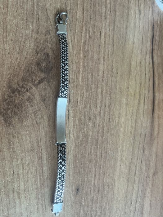 Стара сребърна гривна с емайл