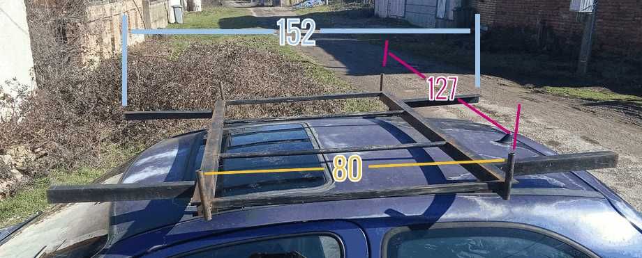 Стоманен багажник за покрив за Corsa B, висока товароносимост