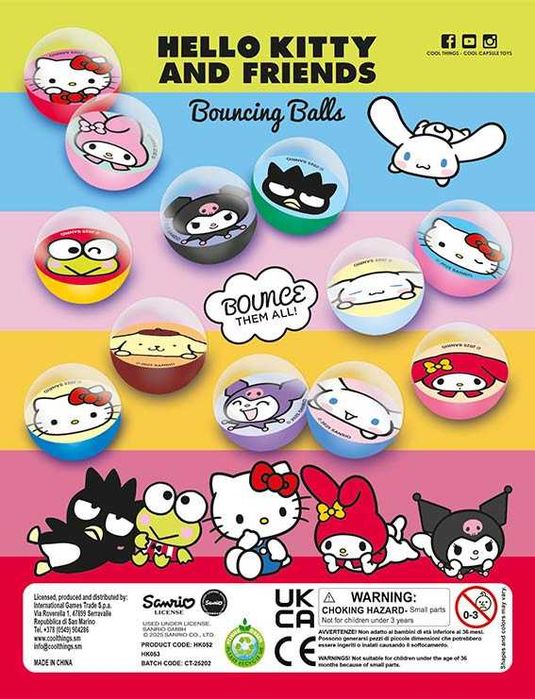 32мм лицензирани силиконови топчета "Hello Kitty"