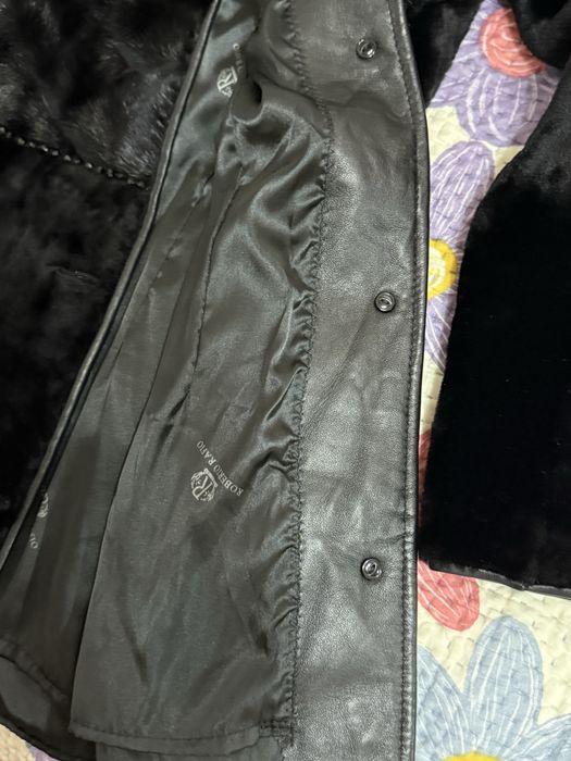 Черный шуба S/M