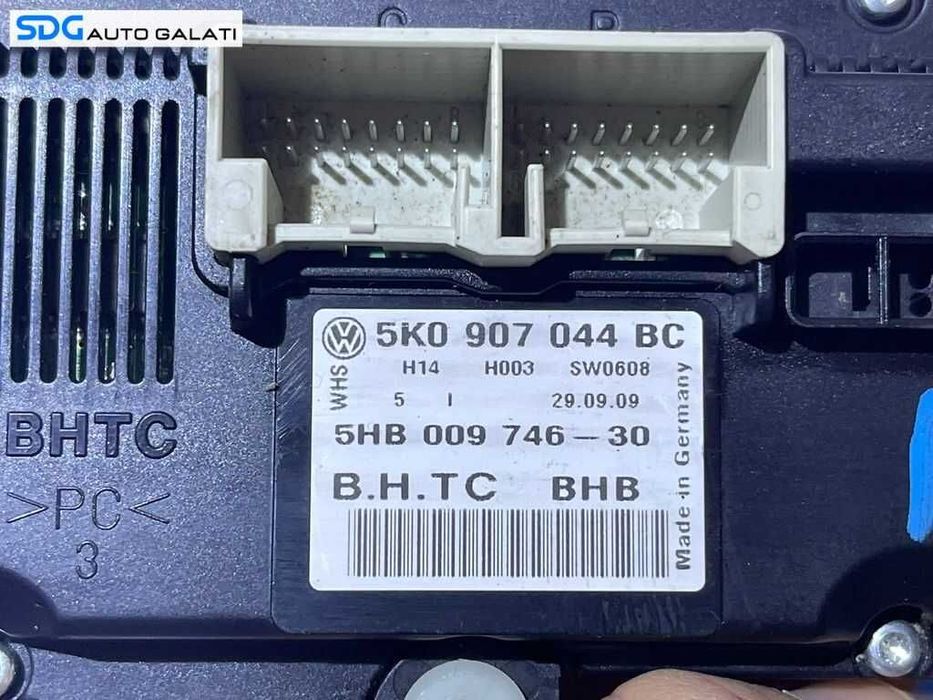 Panou Modul Unitate Comanda AC Aer Conditionat Clima Climatronic Dublu Dual Zone Volkswagen Golf 6 Plus 2008 - 2013 Cod 5K0907044BC [LR0028]