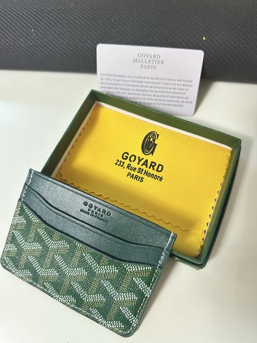 2 Goyard Card Holdere - Green Pattern