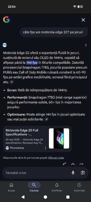 Motorola edge 20 128Gb/8Gb Fullbox la cutie+Accesorii