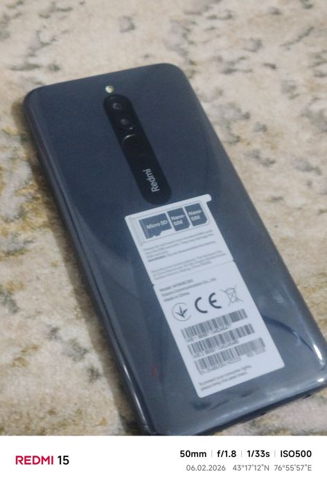 Редми 8 с коробкой чехлом