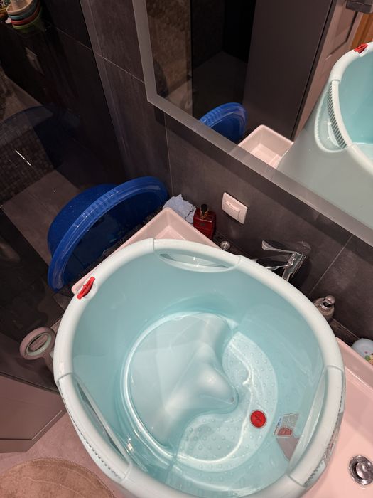 Ok BABY вана за къпане и сяданя OPLA синя