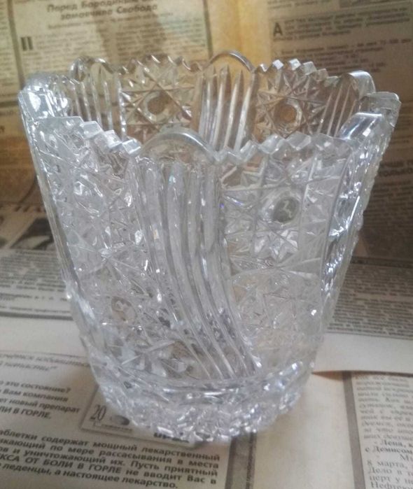 Хрусталь посуда салатница и стаканы