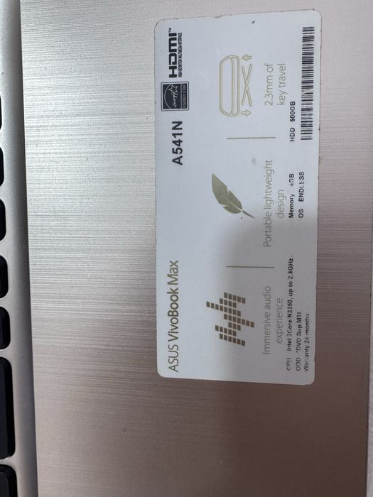 Vand ASUS Laptop 2018