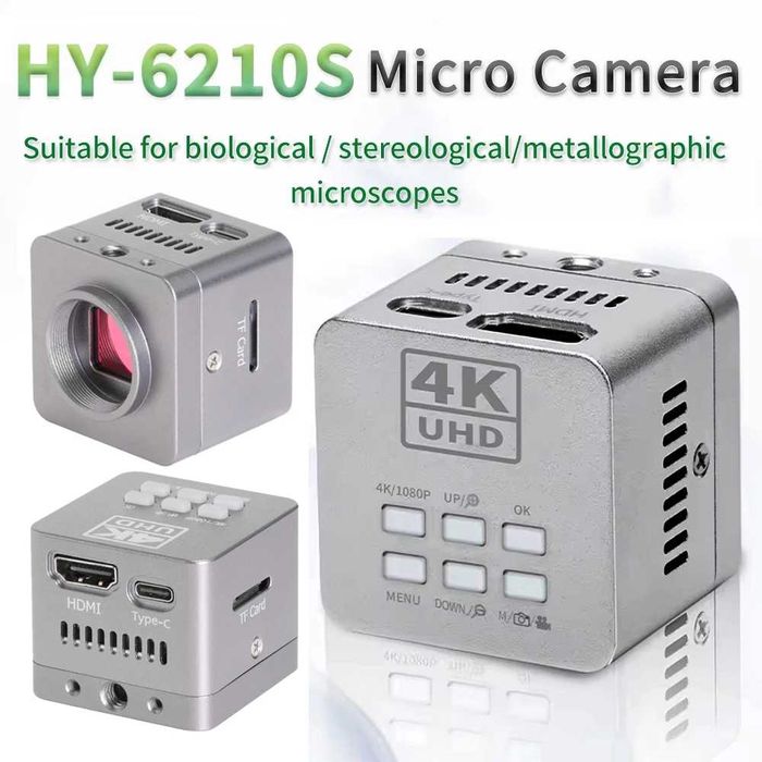 4K 30FPS 1080p 60FPS SONY IMX678 sensor HDMI USB 2.0 HAYEAR HY-6210S компактна дигитална камера микроскоп SMD