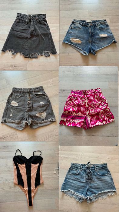 Къси панталони, поли и топове Zara Mango Stradivarius