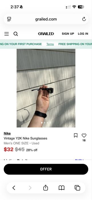 Nike Y2K vintage sunglasses