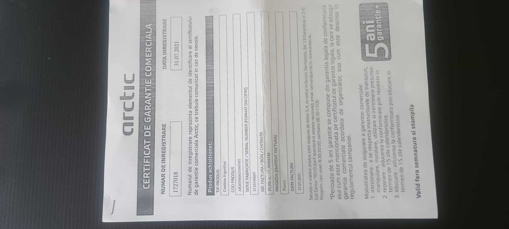 Combina frigorifica Artic  324 l