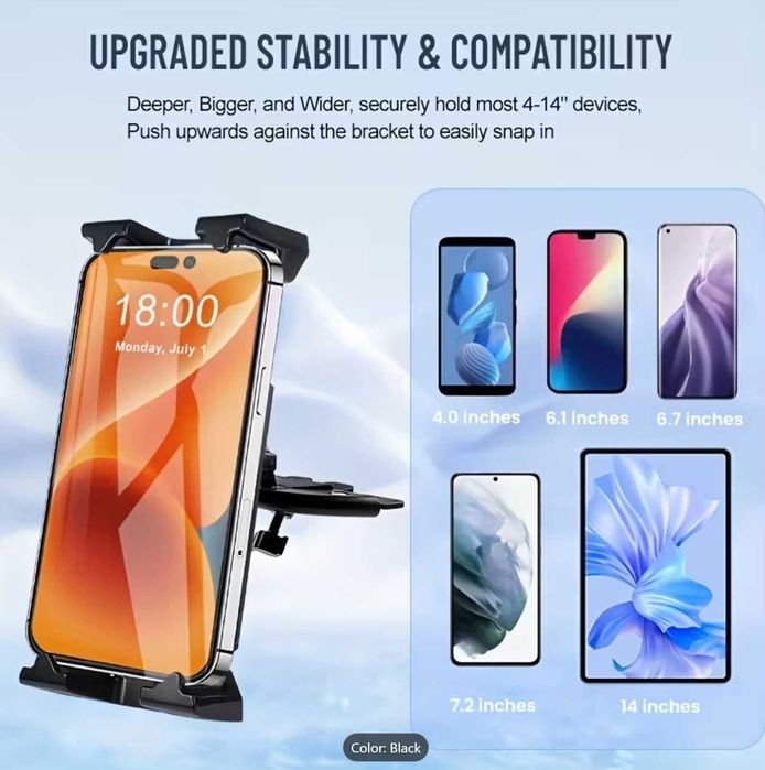 Стойка за таблет/телефон монтаж на CD