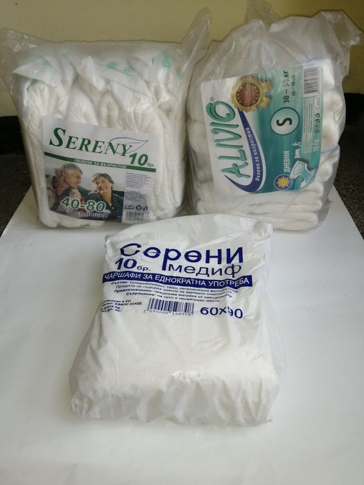 Пелени за възрастни чаршафи за еднократна употреба