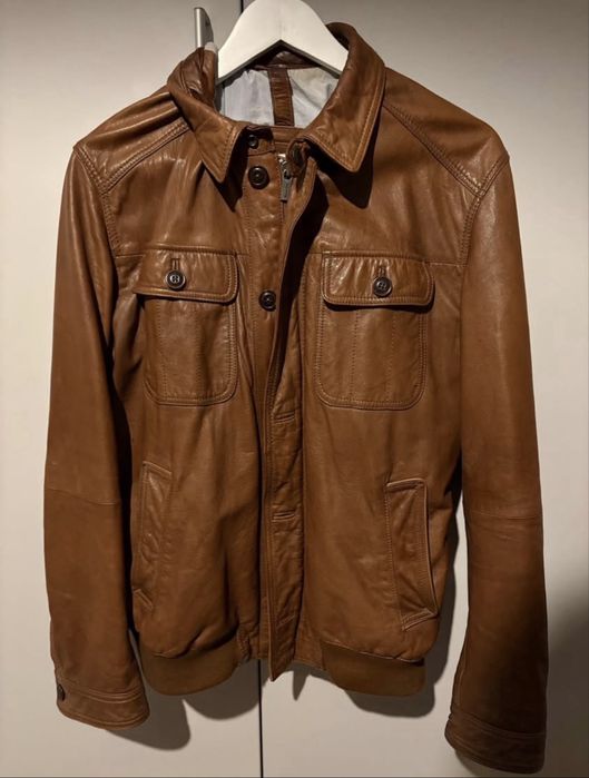 Geaca de piele naturala Massimo Dutti XL