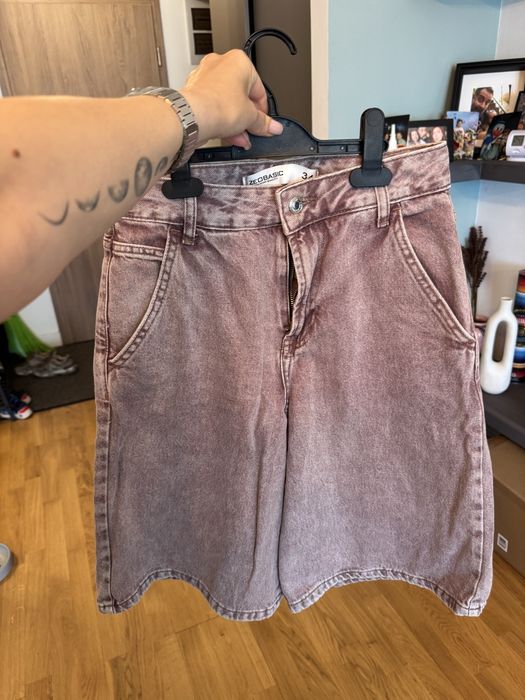 Blugi zeo basic wide leg scurți
