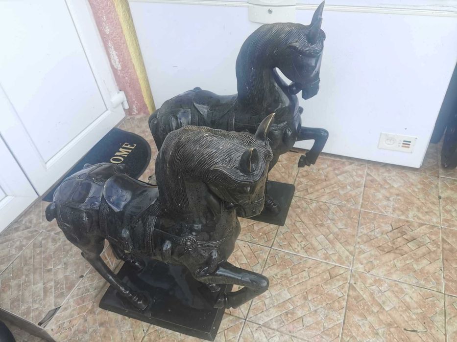 Set statuie de caii decor din bronz