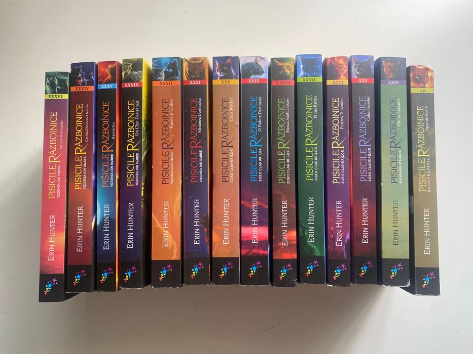 Carțile “Pisicile Războinice”de ERIN HUNTER.Volumele 24-36 si Volumul 12. Cititi Descrierea!