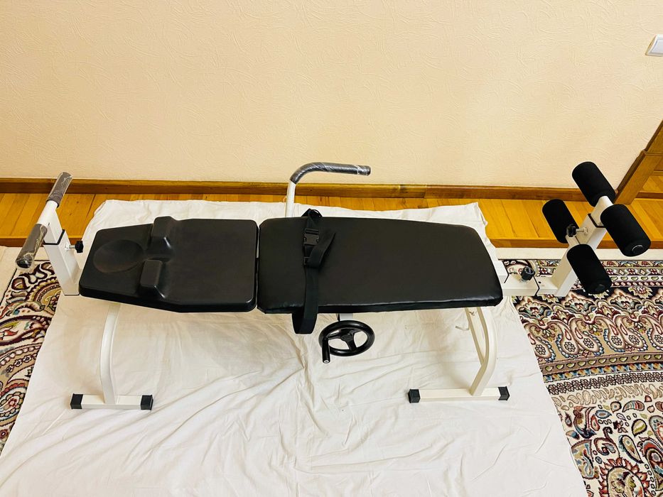 Тракционный стол. Умуртқа поғонасини даволаш учун тренажёрлар. (Грижа)