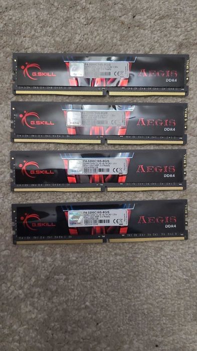 Memorie ram G.SKILL Aegis, 8 GB DDR4, 3200MHz noi , cl 16