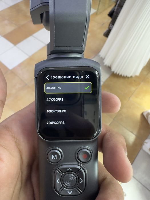 Pocket camera 4k 30 fps