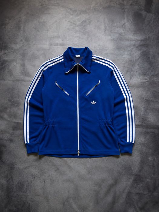 Vintage Adidas Originals Mens Blue Ventex Style Zip Up Track Top – Size M
