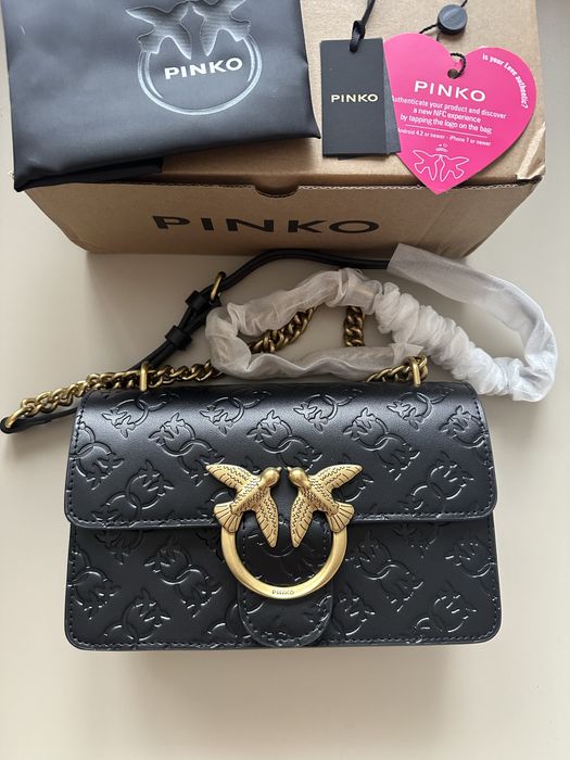 PINKO Love One Mini Dc – оригинална кожена чанта | НОВА | Код: 105