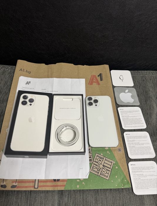 КАТО НОВ 128GB iPhone 13 Pro Max A1 Гаранция 2024 Silver