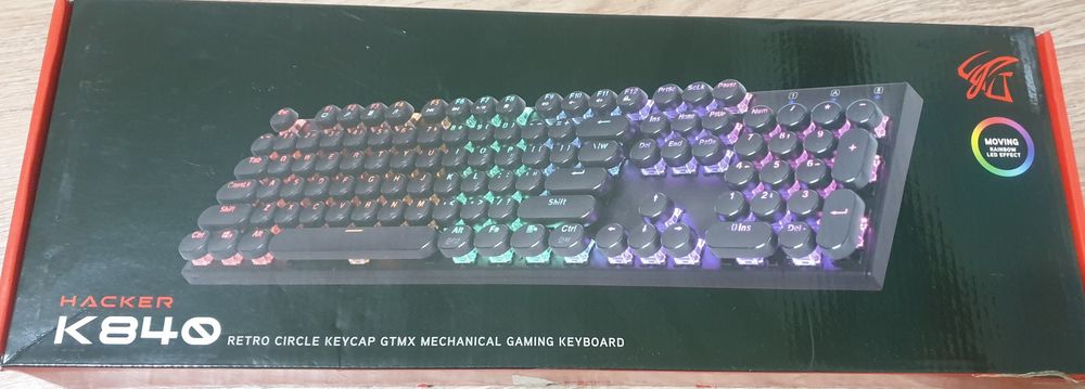 ABKO HACKER K840 Retro Circle Keycap GTMX Mexanik Gaming Klaviatura