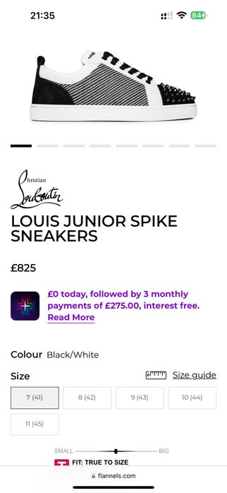 Christian Louboutin Junior Spike Кецове 41 ORIGINAL