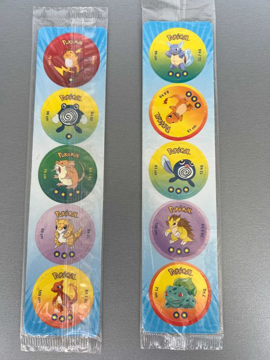 Винтидж Pokémon Tazos от 1999, фабрично запечатани, рядък Gen 1