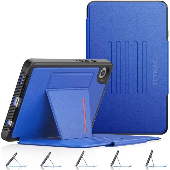 Husa SEYMAC Samsung Galaxy Tab A9 Stand Magnetic Albastra